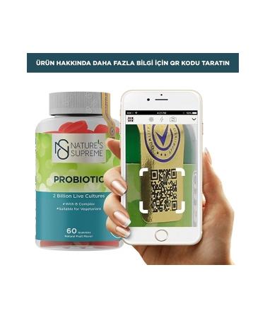 Natures Supreme Gummies Probiotic 60 Chewable Form - Buy Online on GoSupps.com