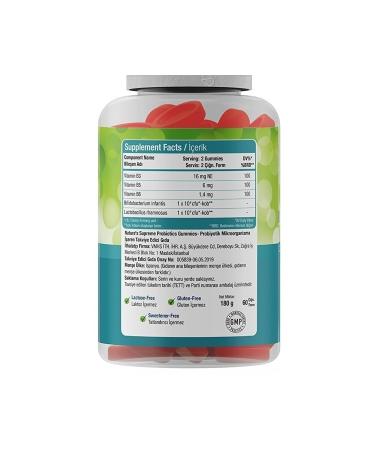 Natures Supreme Gummies Probiotic 60 Chewable Form - Buy Online on GoSupps.com