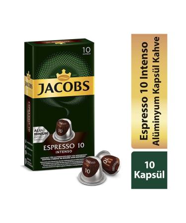 Jacobs Espresso 10 Intenso Coffee Capsules 10 Pieces (Nespresso Compatible)