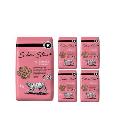 Silver Star Premium Silverstar Chicken Adult Cat Food 1 Kg * 5 Pieces