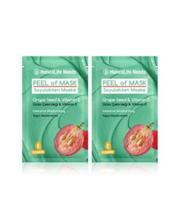 Huncalife Needs Grape Seed and Vitamin E Face Mask 10 Ml 2 Pieces
