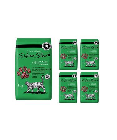 Silver Star Premium Silverstar Gourmet Colorful Granular Adult Cat Food 1 Kg * 5 Pieces
