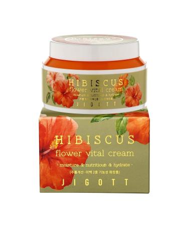 Jigott Hibiscus Flower Essence Moisturizing Nourishing and Revitalizing Cream - Flower Series 100 ml