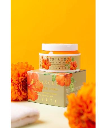 Jigott Hibiscus Flower Essence Moisturizing Nourishing and Revitalizing Cream - Flower Series 100 ml - Buy Online on GoSupps.com