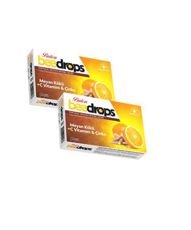 Balen Beedrops Licorice - Zinc - Vitamin C. Orange Flavored 24 Drops X 2 Pieces