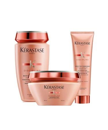 Kerastase Discipline Bain Fluidealiste Shampoo 250 ml + Maskeratine Hair Mask 200 ml + Oleo-curl Cream 150 ml