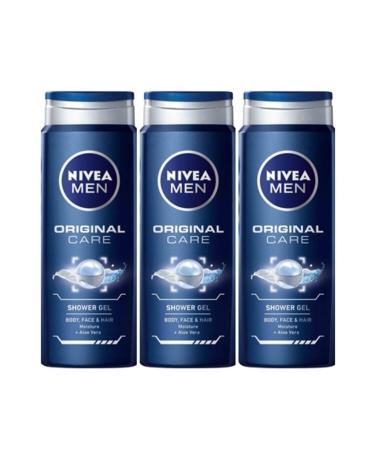 NIVEA Men's Hair and Body Shampoo 250 ml Protect & Care X3 Pieces