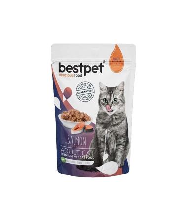 Bestpet Adult Jelly Pouch Salmon Cat Food 85 Gr X 9 Pieces