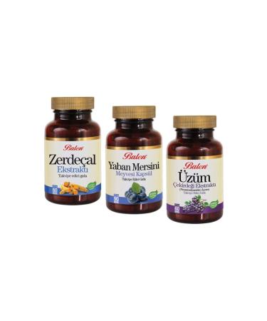 Balen Antioxidant Triple Turmeric Blueberry and Grape Seed Capsules