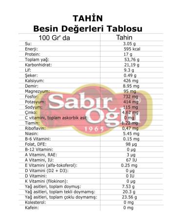 SABIRO LU 1000 gr White Tahini - Buy Online on GoSupps.com