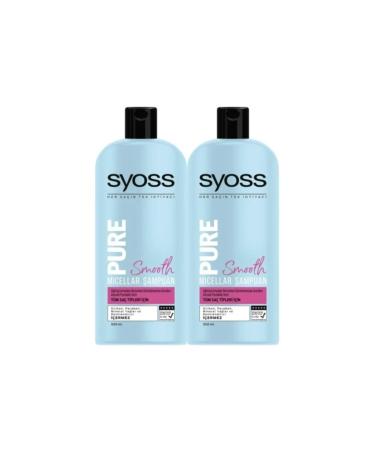 Syoss Shampoo 550 Ml Pure X 2 Pieces 8697950211338-2