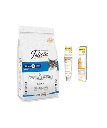 Felicia Low Grain Salmon Adult Cat Food 2 kg + Gimcat Multi Vitamin Paste Cat Paste 20 gr
