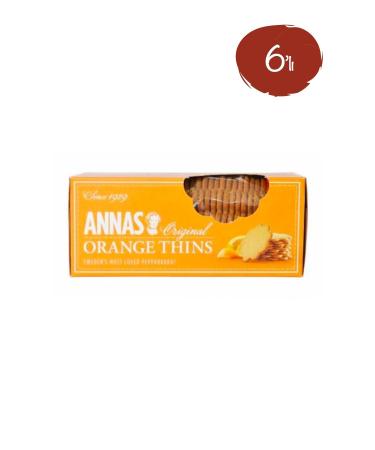 Vegan World Annas Original Orange Biscuits 150 Gr. x6