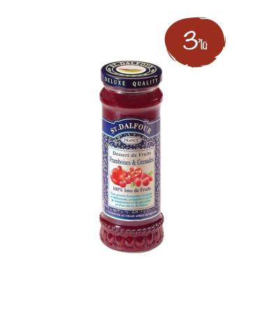 St. Dalfour ST DALFOUR RASPBERRY & POMEGRANATE JAM 284 GR. X3