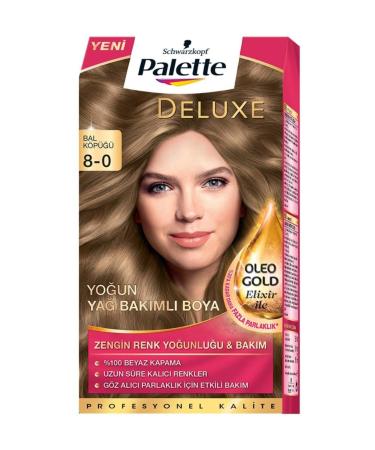 Palette Deluxe Kit Hair Dye 8-0 Honey Foam