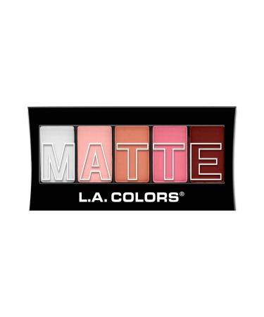 LA Colors Matte Pink Chiffon 5-Piece Eyeshadow Palette