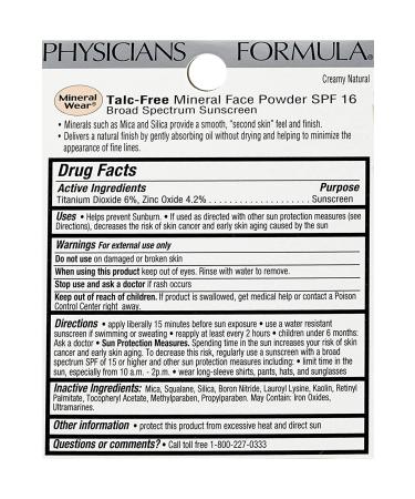 Physicians Formula Firming Powder - Mineral Wear Creamy Natural Spf 16 044386024137 - Buy Online on GoSupps.com