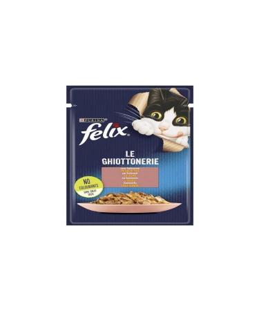 FELIX 12 Pieces - Felix Fresh Salmon Jelly Pouch Adult Cat Canned Food 85 Gr