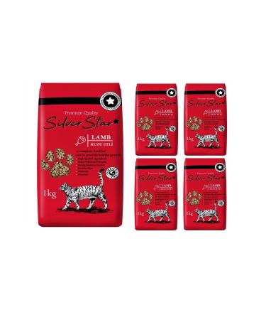 Silver Star Premium Lamb Adult Cat Food 1 kg 5 Pieces
