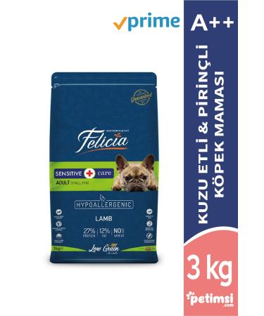 Felicia Hypoallergenic Lamb and Rice Small and Medium Breed Low Grain Adult Dog Food 3 Kg