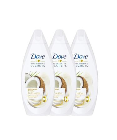Dove Moisturizing Coconut Oil & Almond Milk Extract Shower Gel 500 Ml X 3 Pcs