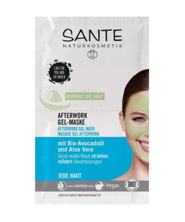 Sante Anti-Fatigue Organic Gel Mask Organic Avocado Oil and Aloe Vera - 2x4 ml Sachet