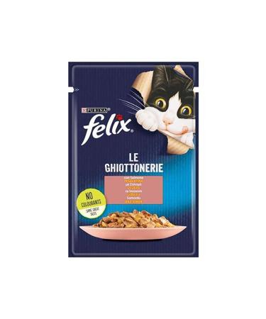 FELIX Salmon Adult Cat Pouch 85 gr X 10 Pcs