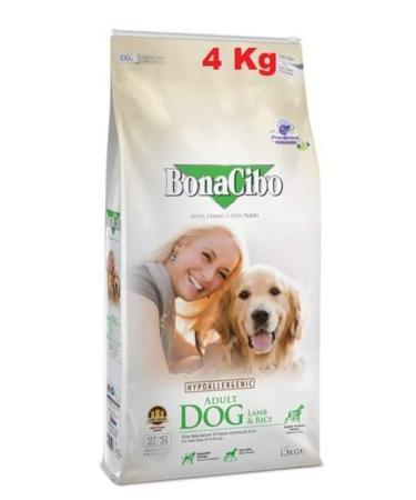 BonaCibo Adult Dog Lamb & Rice Lamb Meat and Rice Adult Dog Food 4 Kg