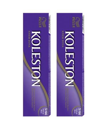 Wella 2-Pack Koleston Tube Eggplant Purple 3/66 Hair Dye