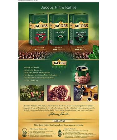 Jacobs Monarch Filter Coffee 500 Gr X 2 Pieces + Barista Editions Medium Filter Coffee 225 Gr - Buy Online on GoSupps.com