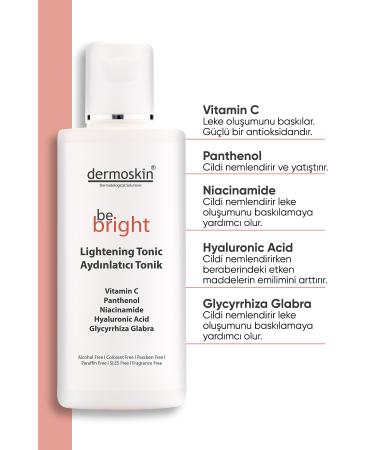 Dermoskin Be Bright Pore Tightening Anti-Spot and Brightening Tonic 200 ml - Buy Online on GoSupps.com