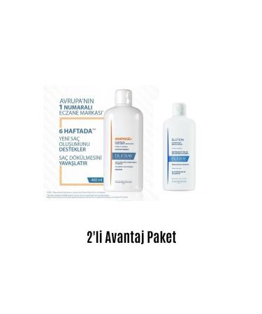 Ducray Anaphase Anti-Hair Loss Care Shampoo 400 Ml + Elution Rebalancing Shampoo 200ml