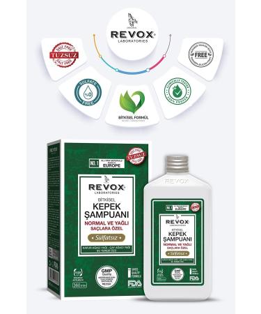 Revox Herbal Anti-Dandruff Shampoo / Salt-Free Sulfate-Free - For Normal and Oily Hair