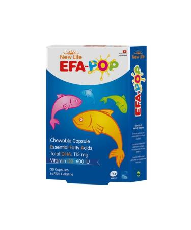 New Life Efa Pop Fish Oil Supplementary Food 30 Chewable Capsules