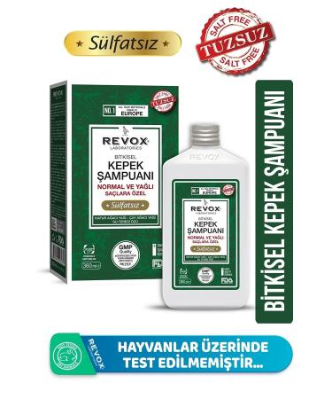 Revox Herbal Anti-Dandruff Shampoo / Salt-Free Sulfate-Free - For Normal and Oily Hair