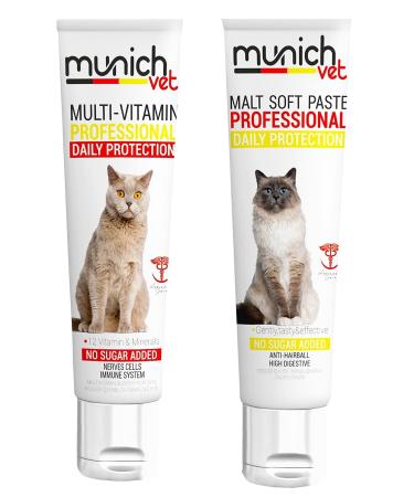 Munich Vet 2-Piece Set Multi Vitamin Paste 100 Gr + Hairball Prevention Paste 100 Gr