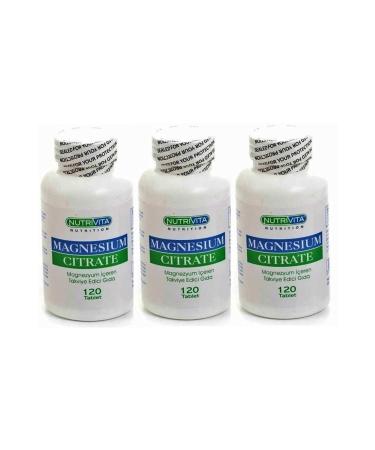 Nutrivita Nutrition Magnesium Citrate 250 Mg 120 Tablets 3 Pieces