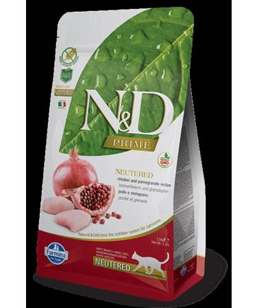 N & D Prime Grain-Free Chicken Pomegranate Sterilized Cat Food 1.5 kg