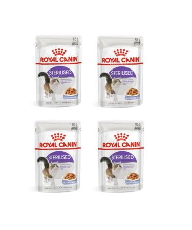 Royal Canin Sterilized Jelly Neutered Cat Gel Wet Food 85 Gr 4 Pieces