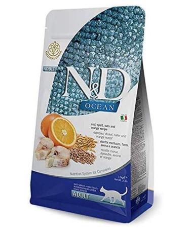 N & D Nd Ocean Low Grain Cod Orange Cat Food 1.5 Kg