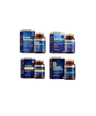 Nutraxin B-one Formula 90 Tablet+omega 3 +coq-10(coenzyme)60 Capsule+vitamin Max (c d zinc)+Vitamin B