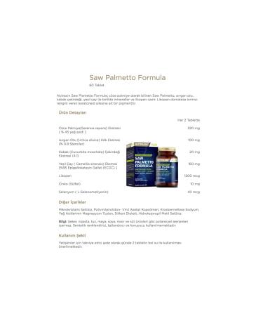 Nutraxin Saw Palmetto Formula 60 Tablets + Biotin + Vitamin D3 + Selenium and Magnesium Supplement - Buy Online on GoSupps.com
