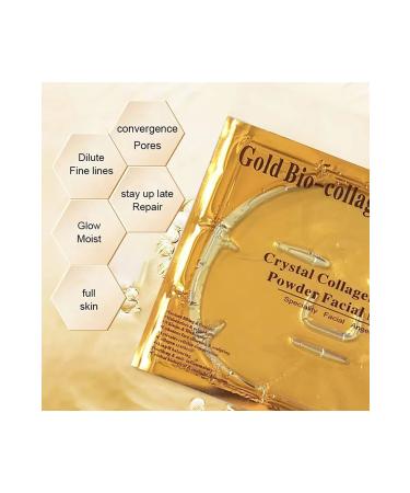 STEP BEAUTY Gold Bio Face Mask - Gold and Collagen Mask 5 Pieces - Buy Online on GoSupps.com