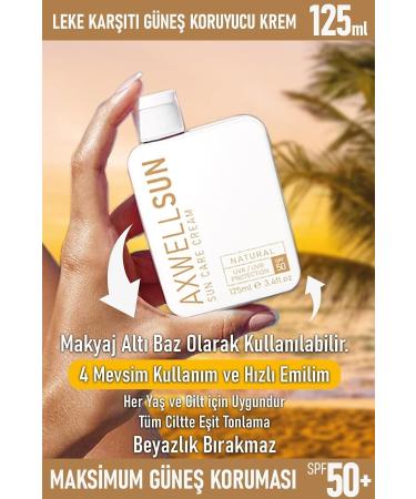 AXWELL Premium Sun Care Cream - Anti-Spot Sunscreen Cream Spf50 125ml