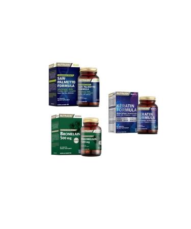 Nutraxin Saw Palmetto Formula 60 Tablet + Bromelain 60 Capsule + Keratin Formula 60 Tablet