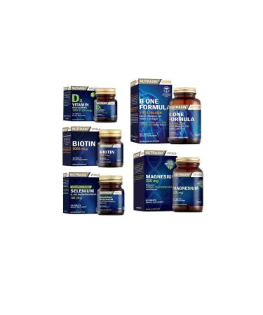 Nutraxin B-one Formula 90 Tablets + Biotin + Vitamin D3 + Selenium and Magnesium Supplement
