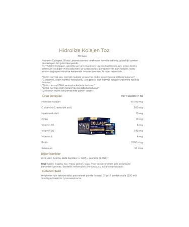 Nutraxin Collagen 30 Sachet 10000 Mg + Biotin 5000 Mcg 30 Tablets - Buy Online on GoSupps.com