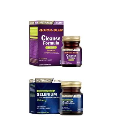 Nutraxin Cleanse Formula 7 Detox 14 Tablets + Selenium 100 Mcg 100 Tablets