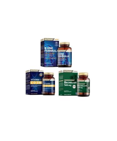 Nutraxin B-one Formula 90 Tablet + Vitamin Max (c d zinc) 60 Tablet + Bromelain 60 Capsule