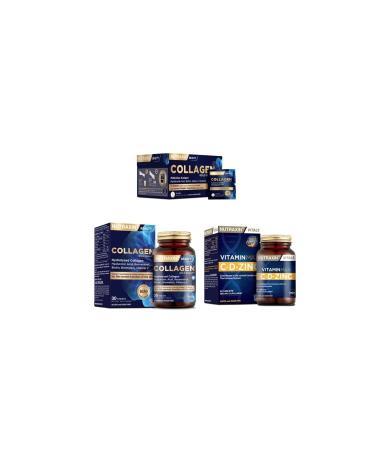 Nutraxin Collagen 30 Sachet 10000 Mg + Hydrolyzed Collagen 30 Tablets + Vitamin Max (c d zinc)60 Tablets